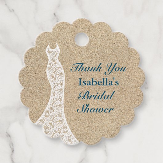 Schönes Beach Brautparty Vielen Dank Geschenkanhänger (Vorderseite)