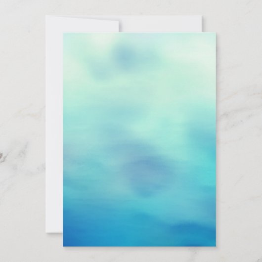 Schönes Beach Brautparty Wasserfarbe türkis Einladung (Rückseite)