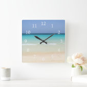 Schönes Beach Foto 197 Quadratische Wanduhr (Zuhause)