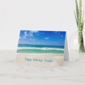 Schönes Beach Foto Custom Ocean Happy Birthday Karte (Vorderseite)