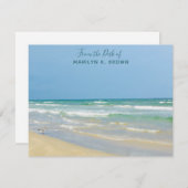 Schönes Beach Foto Custom Seashore Stationierung Mitteilungskarte (Vorne/Hinten)