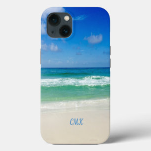 Schönes Beach Foto Monogram Ocean Waves Seaside iPhone 13 Hülle