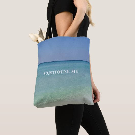 Schönes Beach Foto Personalisiert Sommerurlaub Tasche (Von Nahem)