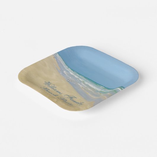 Schönes Beach Party Custom Ocean Fotografy Pappteller (Gewinkelt)