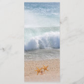 Schönes Beach Summer Tropical Wedding Menü Menükarte (Rückseite)