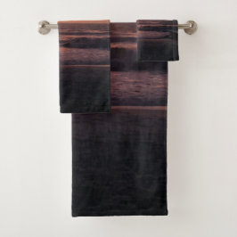 Schönes Beach Sunset Foto Drucken Badhandtuch Set