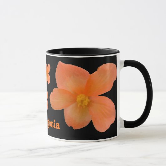 Schönes Begonia individuell anpassbare Tasse (Rechts)