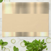 Schönes Beige- und Golddesign Geschirrtuch (Gefaltet)