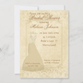 Schönes Beige Vintages Brautparty laden ein Einladung (Vorderseite)