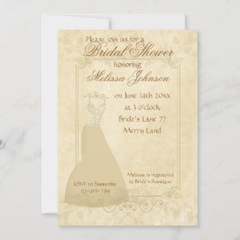 Schönes Beige Vintages Brautparty laden ein Einladung