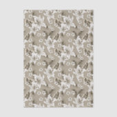 Schönes beiges Blumenmuster Seidenpapier (Vorderseite)