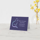 Schönes Beileid für die Katze für Haustiere Lila Karte (Gelbe Blume)