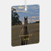 Schönes Beileid Memorial Custom Foto Met Ornament Aus Metall (Vorderseite Rechts)