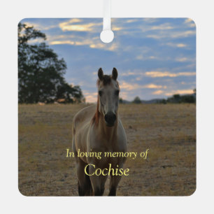 Schönes Beileid Memorial Custom Foto Met Ornament Aus Metall