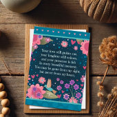 Schönes Beileid Zitat Blaues Hübsches Blumenherz Karte