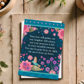 Schönes Beileid Zitat Blaues Hübsches Blumenherz Karte