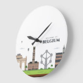 Schönes Belgien Große Wanduhr (Winkel)