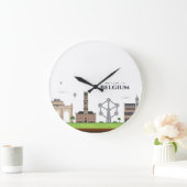 Schönes Belgien Große Wanduhr (Zuhause)