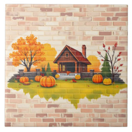 Schönes beliebtes Glück Erntedankfest Fall Fliese