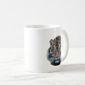 Schönes Bengalisches Tiger Face Foto Kaffeetasse (VorderseiteRechts)