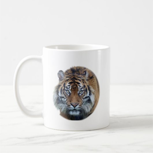 Schönes Bengalisches Tiger Face Foto Kaffeetasse (Links)
