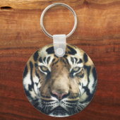 Schönes Bengalisches Tiger Face Foto Schlüsselanhänger (Vorderseite)