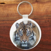 Schönes Bengalisches Tiger Face Foto Schlüsselanhänger (Vorderseite)