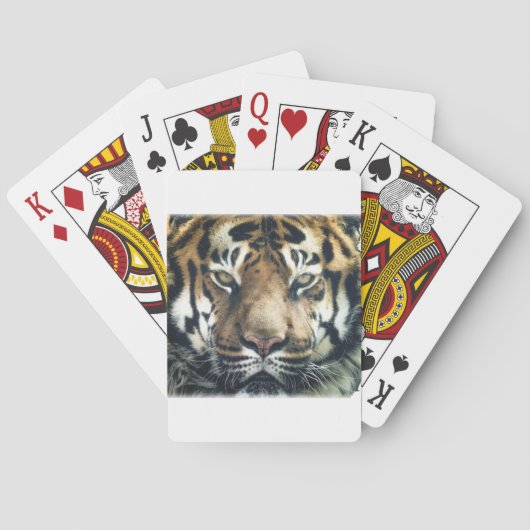Schönes Bengalisches Tiger Face Foto Spielkarten (Rückseite)