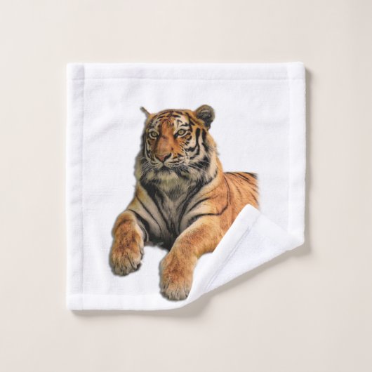 Schönes Bengalisches Tiger-Foto Badhandtuch Set (Waschlappen)