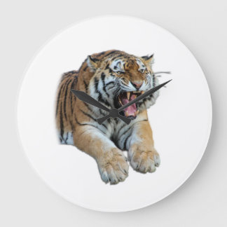 Schönes Bengalisches Tiger-Foto Große Wanduhr