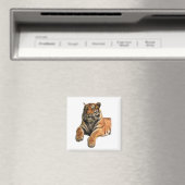 Schönes Bengalisches Tiger-Foto Magnet (In Situ (Geschirrspüler))