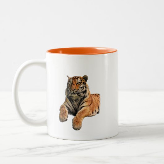 Schönes Bengalisches Tiger-Foto Zweifarbige Tasse (Links)