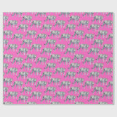 Schönes Bengalisches Tiger Pink-Muster Geschenkpapier (Flach)