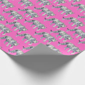 Schönes Bengalisches Tiger Pink-Muster Geschenkpapier (Ecke)