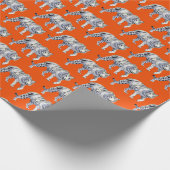 Schönes Bengalisches Weißes Tiger Orange Rotes Mus Geschenkpapier (Ecke)
