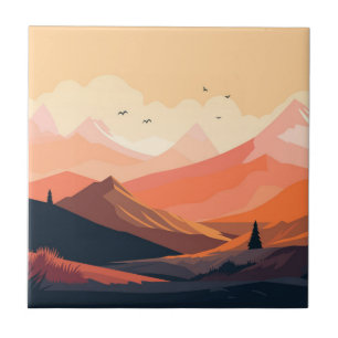 Schönes Bergdesign Fliese
