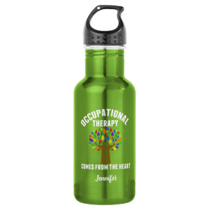 Schönes Beschäftigungstherapie-Baum-Zitat Trinkflasche