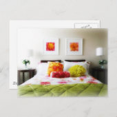 Schönes Bett- und Schlafzimmerdekor Postkarte (Vorne/Hinten)