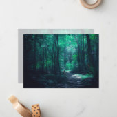 Schönes bezauberndes Waldland Naturschutzgebiet Fo Mitteilungskarte (Vorderseite/Rückseite Beispiel)