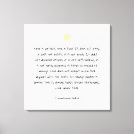 Schönes Bibelangebot 1 Korinther 13:4 Leinwanddruck