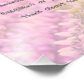 Schönes Bibelverse Zitat mit rosa Blume Fotodruck (Ecke)