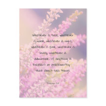 Schönes Bibelverse Zitat mit rosa Blume