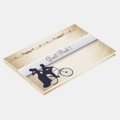 Schönes Bicycle Wedding Guest Book Gästebuch (Ecke)