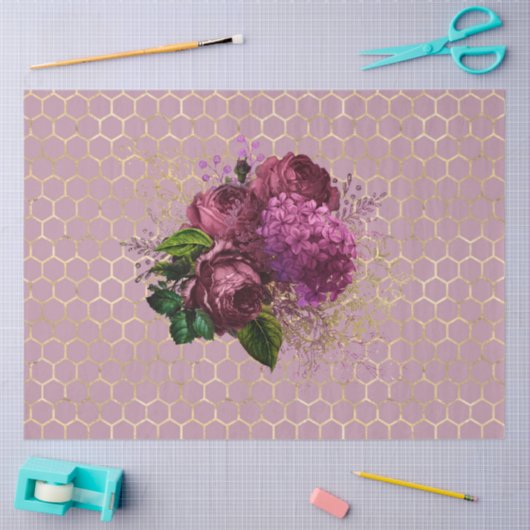 Schönes Bienenreihen-Design 51 Seidenpapier (Basteln)