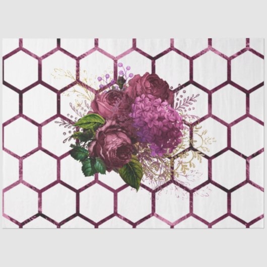 Schönes Bienenreihen-Design 55 Seidenpapier (Vorderseite)