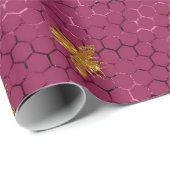 Schönes Bienenseriendesign 16 Geschenkpapier (Rolleneckpunkt)