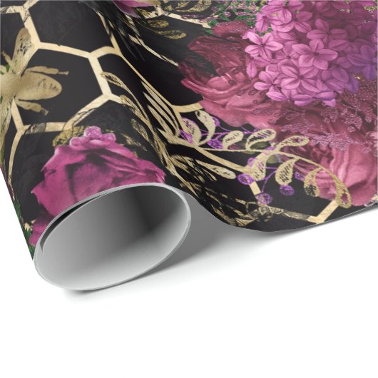 Schönes Bienenseriendesign 21 Geschenkpapier (Rolleneckpunkt)