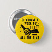 Schönes Bier Bebauung Spaß Goldenes Lagerbier Button (Vorne & Hinten)