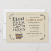 Schönes Bier mit der Einladung der Freunde (Vorderseite)