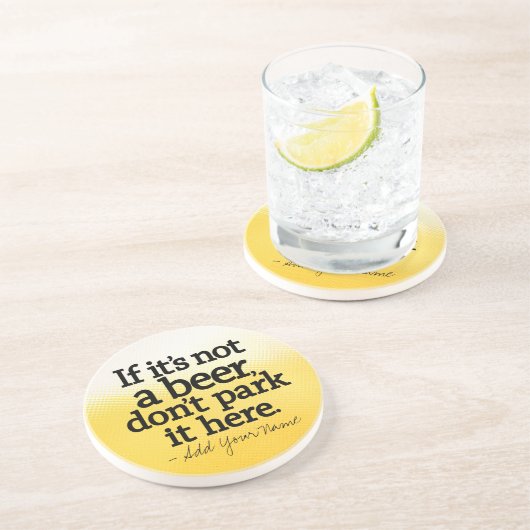 Schönes Bier Zitat - Machen Sie es zu sich - Sandstein Untersetzer (Seite)